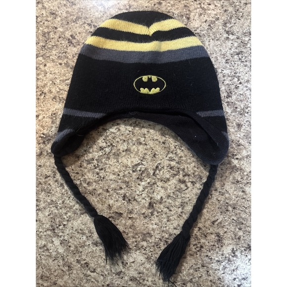 DC Comics Other - DC Comics Batman Black 3D POP Logo Hat Beanie Winter Hat-EUC